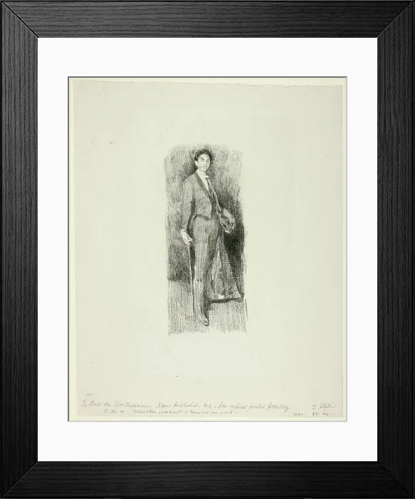 Framed Print : Count Robert de Montesquiou, 1894. Creator: Beatrix Godwin Whistler Framed Print : Count Robert de Montesquiou, 1894. Creator: Beatrix Godwin Whistler