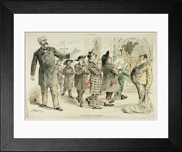 Framed Print : The Republican Pharisees, from Puck, n.d. Creator: Joseph Keppler Framed Print : The Republican Pharisees, from Puck, n.d. Creator: Joseph Keppler