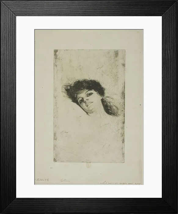 Framed Print : Mary, 1884. Creator: Anders Leonard Zorn Framed Print : Mary, 1884. Creator: Anders Leonard Zorn