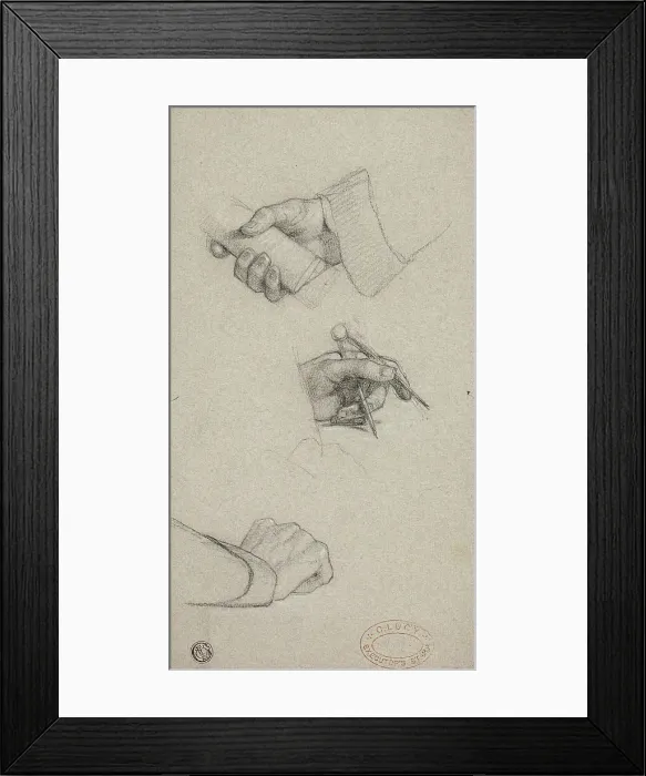 Framed Print : Study of Hands, c. 1858. Creator: Charles Lucy Framed Print : Study of Hands, c. 1858. Creator: Charles Lucy