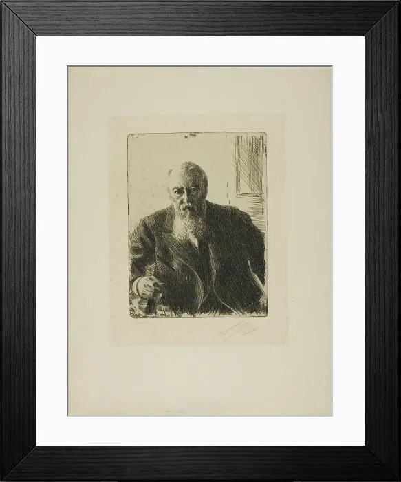 Framed Print : C. F. Liljevalch, 1909. Creator: Anders Leonard Zorn Framed Print : C. F. Liljevalch, 1909. Creator: Anders Leonard Zorn