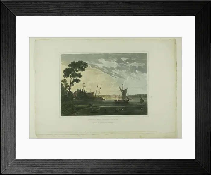 Framed Print : Norfolk; From Gosport, Virginia, plate five of the second number of Picturesque Views o... 1819 / 21. Creator: John Hill Framed Print : Norfolk; From Gosport, Virginia, plate five of the second number of Picturesque Views o... 1819 / 21. Creator: John Hill