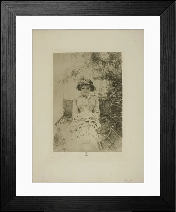 Framed Print : On the Thames, 1883. Creator: Anders Leonard Zorn Framed Print : On the Thames, 1883. Creator: Anders Leonard Zorn