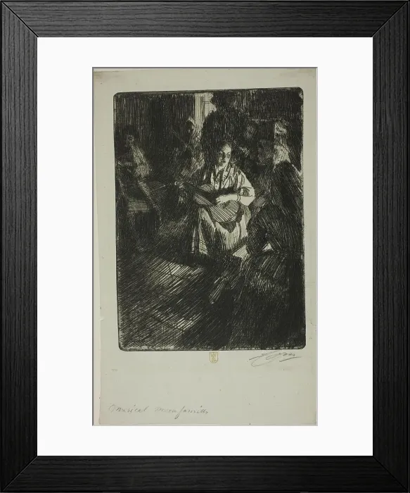 Framed Print : Musique en Famille, 1905. Creator: Anders Leonard Zorn Framed Print : Musique en Famille, 1905. Creator: Anders Leonard Zorn