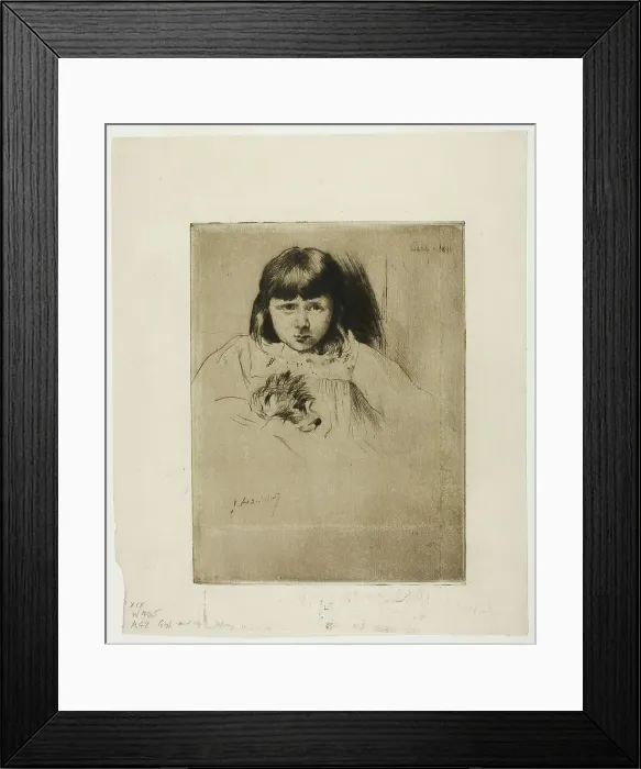 Framed Print : Caro, 1890. Creator: Julian Alden Weir Framed Print : Caro, 1890. Creator: Julian Alden Weir