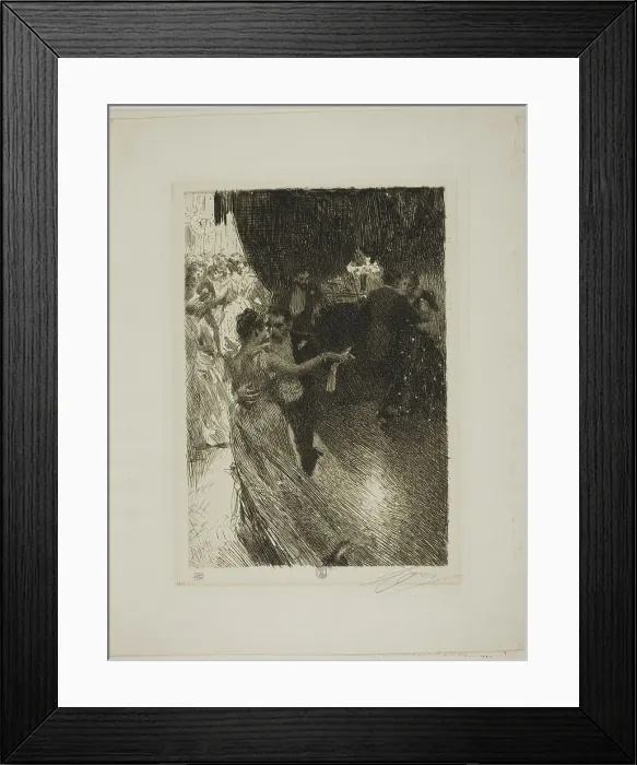 Framed Print : The Waltz, 1891. Creator: Anders Leonard Zorn Framed Print : The Waltz, 1891. Creator: Anders Leonard Zorn