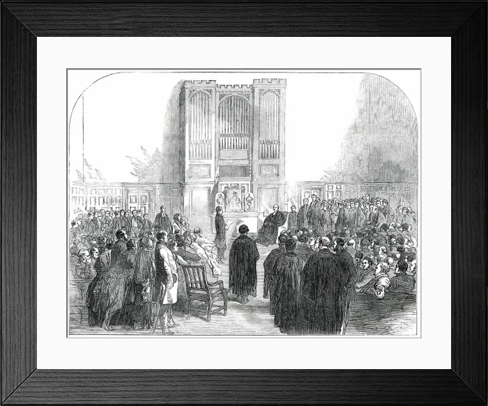 Framed Print : Presentation of a Memorial to Dr. Tait, at Rugby School, 1850. Creator: Unknown Framed Print : Presentation of a Memorial to Dr. Tait, at Rugby School, 1850. Creator: Unknown