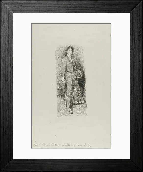 Framed Print : Count Robert de Montesquiou, 1894. Creator: Beatrix Godwin Whistler Framed Print : Count Robert de Montesquiou, 1894. Creator: Beatrix Godwin Whistler