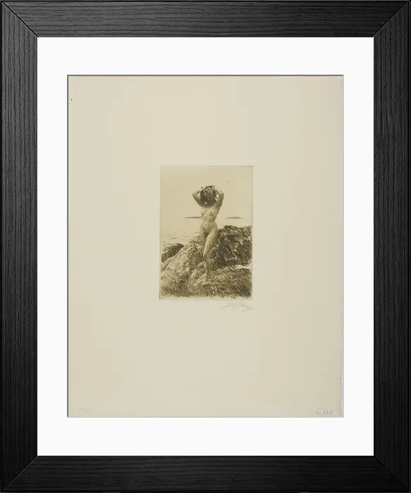 Framed Print : Hårtång (Seawood-wreath), 1914. Creator: Anders Leonard Zorn Framed Print : Hårtång (Seawood-wreath), 1914. Creator: Anders Leonard Zorn