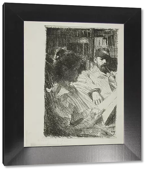 Reading (Mr. and Mrs. Ch. Deering), 1893. Creator: Anders Leonard Zorn