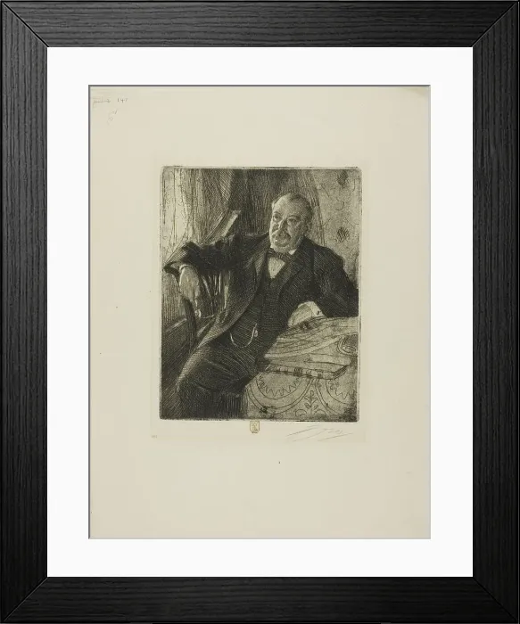 Framed Print : Grover Cleveland I, 1899. Creator: Anders Leonard Zorn Framed Print : Grover Cleveland I, 1899. Creator: Anders Leonard Zorn