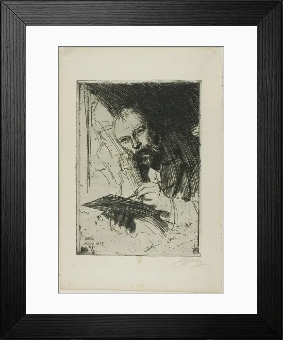 Framed Print : Carl Larsson, 1897. Creator: Anders Leonard Zorn Framed Print : Carl Larsson, 1897. Creator: Anders Leonard Zorn