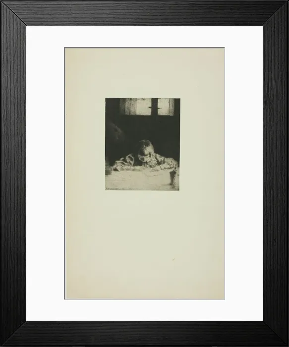 Framed Print : The Little Student, 1890. Creator: Julian Alden Weir Framed Print : The Little Student, 1890. Creator: Julian Alden Weir