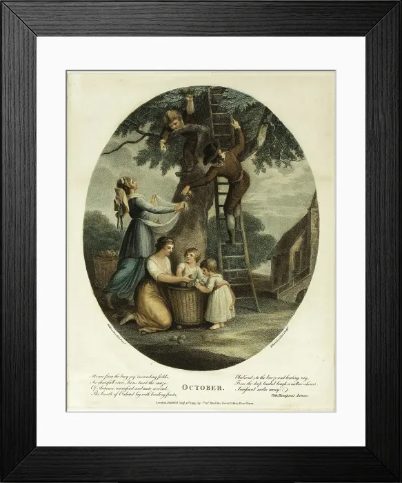 Framed Print : October, August 30, 1793. Creator: Francesco Bartolozzi Framed Print : October, August 30, 1793. Creator: Francesco Bartolozzi