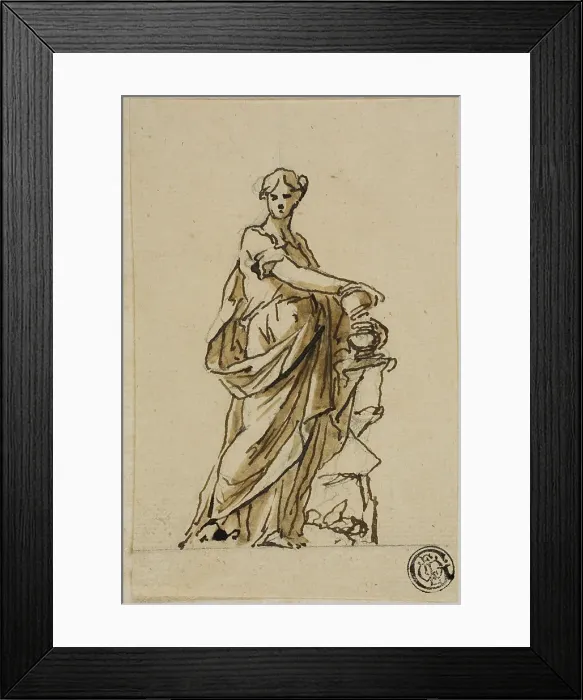 Framed Print : Fate with Urn, n.d. Creators: John Michael Rysbrack, Sir James Thornhill Framed Print : Fate with Urn, n.d. Creators: John Michael Rysbrack, Sir James Thornhill