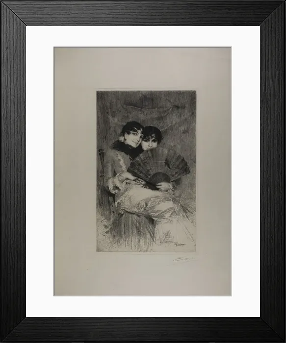 Framed Print : The Cousins, 1883. Creator: Anders Leonard Zorn Framed Print : The Cousins, 1883. Creator: Anders Leonard Zorn