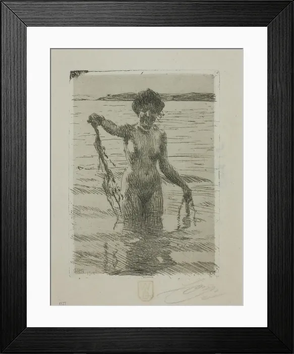 Framed Print : Seaweed, 1910. Creator: Anders Leonard Zorn Framed Print : Seaweed, 1910. Creator: Anders Leonard Zorn
