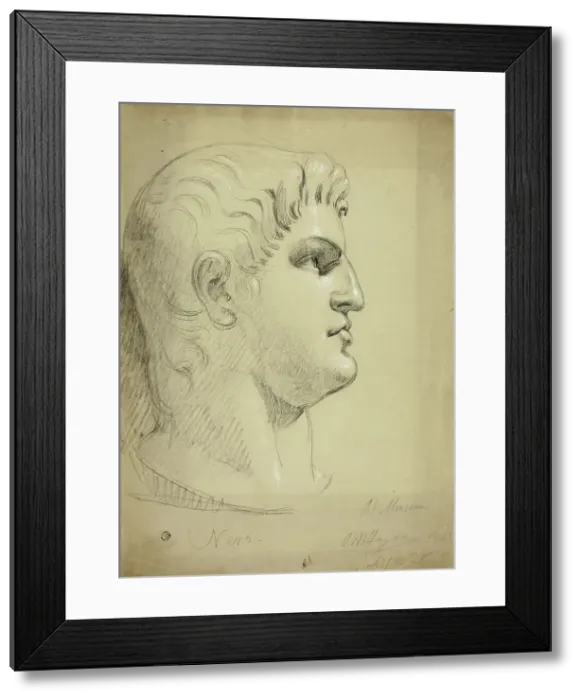 Framed Print : Head of Nero in the British Museum, n.d. Creator: Benjamin Robert Haydon Framed Print : Head of Nero in the British Museum, n.d. Creator: Benjamin Robert Haydon