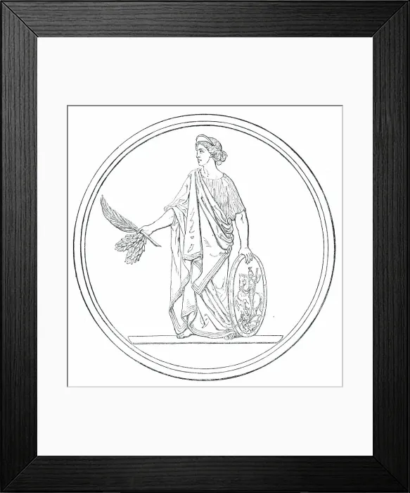 Framed Print : Great Exhibition of 1851 - Prize Medals (£50 each) - No. 68. - M. Gayrard, 1850. Creator: Unknown Framed Print : Great Exhibition of 1851 - Prize Medals (£50 each) - No. 68. - M. Gayrard, 1850. Creator: Unknown