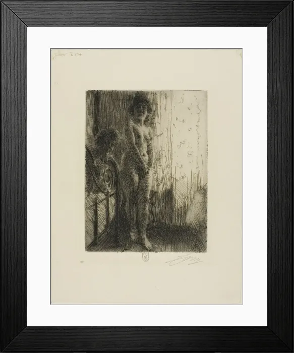 Framed Print : A Dark Corner, 1903. Creator: Anders Leonard Zorn Framed Print : A Dark Corner, 1903. Creator: Anders Leonard Zorn