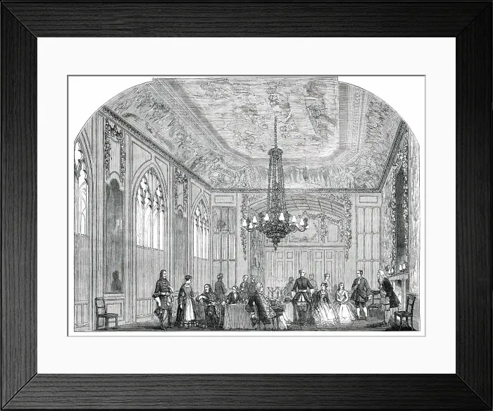 Framed Print : Theatrical Performances at Windsor Castle - the Green Room, 1850. Creator: Unknown. Theatrical Performances at Windsor Castle - the Green Room, 1850. Creator: Unknown Framed Print : Theatrical Performances at Windsor Castle - the Green Room, 1850. Creator: Unknown. Theatrical Performances at Windsor Castle - the Green Room, 1850. Creator: Unknown
