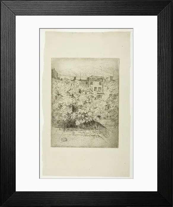 Framed Print : My Back Yard, 1890. Creator: Julian Alden Weir