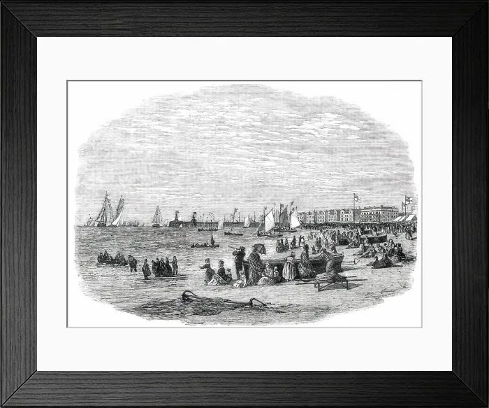 Framed Print : The Lowestoft Regatta - drawn by Duncan, 1850. Creator: Unknown Framed Print : The Lowestoft Regatta - drawn by Duncan, 1850. Creator: Unknown