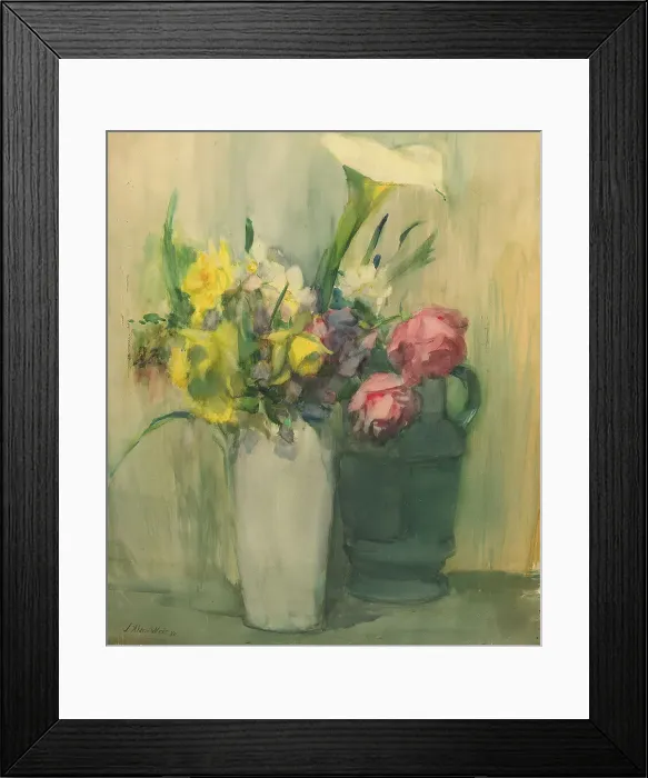 Framed Print : Flowers, 1880. Creator: Julian Alden Weir Framed Print : Flowers, 1880. Creator: Julian Alden Weir