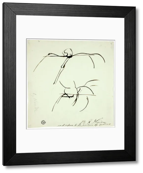 Framed Print : Sketches Related to Painting of Marcus Curtis, n.d. Creator: Benjamin Robert Haydon Framed Print : Sketches Related to Painting of Marcus Curtis, n.d. Creator: Benjamin Robert Haydon