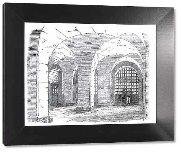 Corridor, Newgate Prison, 1850. Creator: Unknown