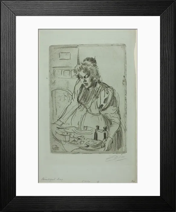 Framed Print : The Breakfast, 1898. Creator: Anders Leonard Zorn