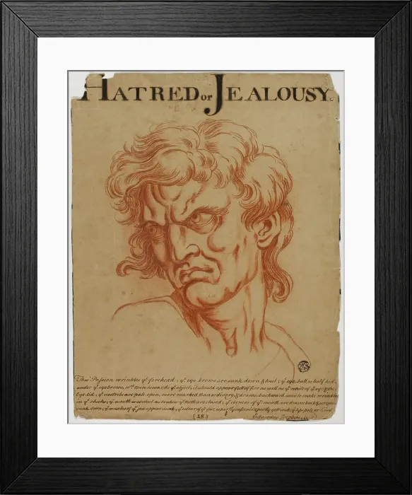 Framed Print : Hatred or Jealousy, after 1698. Creator: Eduardus Jacobus Framed Print : Hatred or Jealousy, after 1698. Creator: Eduardus Jacobus