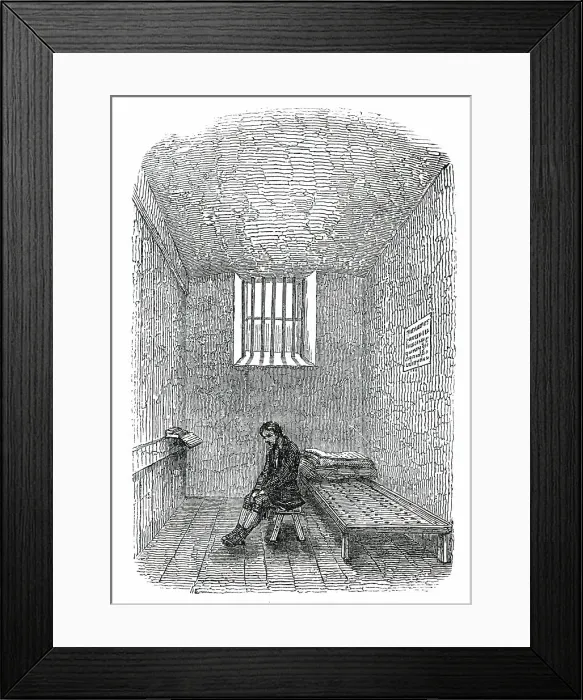 Framed Print : Punishment Cell, Newgate Prison, 1850. Creator: Unknown Framed Print : Punishment Cell, Newgate Prison, 1850. Creator: Unknown
