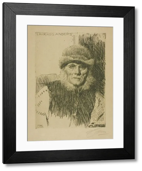 Framed Print : Dalecarlian Peasant (Lavards Anders), 1919. Creator: Anders Leonard Zorn Framed Print : Dalecarlian Peasant (Lavards Anders), 1919. Creator: Anders Leonard Zorn