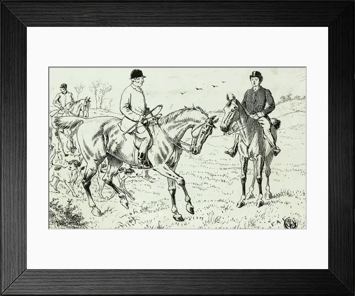 Framed Print : Three Riders at a Hunt, 1867 / 83. Creator: Francis Arthur Fraser Framed Print : Three Riders at a Hunt, 1867 / 83. Creator: Francis Arthur Fraser