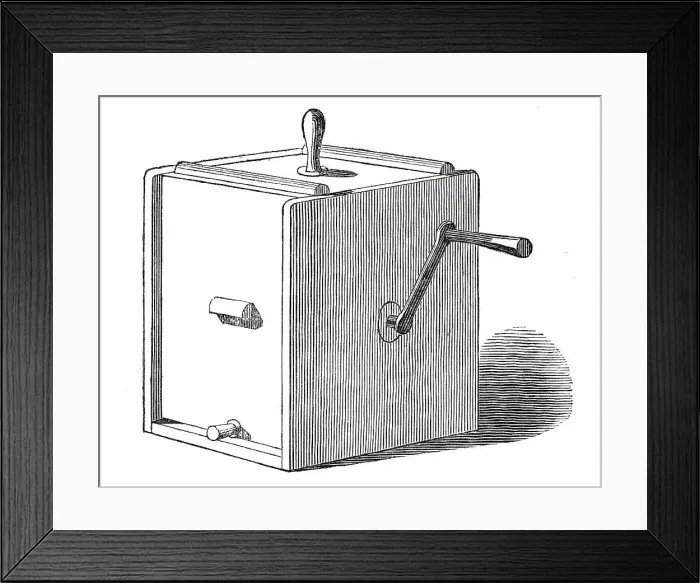 Framed Print : Anthony's Double-Action Patent Churn, 1850. Creator: Unknown Framed Print : Anthony's Double-Action Patent Churn, 1850. Creator: Unknown