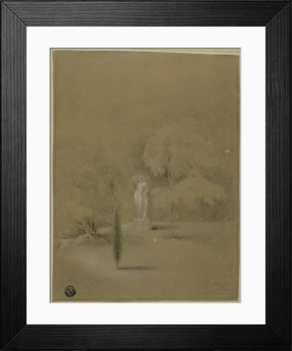 Framed Print : Statue on Lawn in Epsom, 1809. Creator: George Henry Harlow Framed Print : Statue on Lawn in Epsom, 1809. Creator: George Henry Harlow
