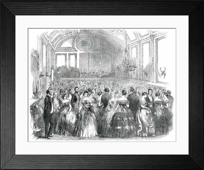 Framed Print : The County Hunt Ball, in the New Hall, at Reading, 1850. Creator: Unknown Framed Print : The County Hunt Ball, in the New Hall, at Reading, 1850. Creator: Unknown