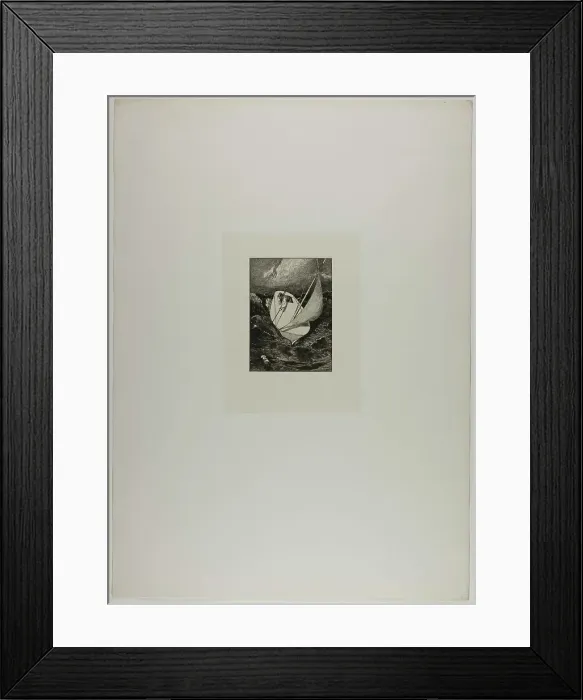 Framed Print : Rescue, plate four from A Glove, 1881. Creator: Max Klinger Framed Print : Rescue, plate four from A Glove, 1881. Creator: Max Klinger