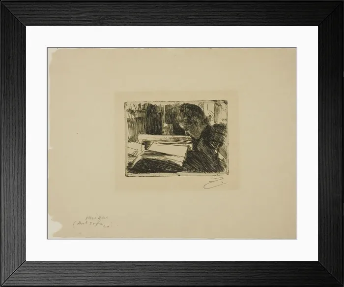 Framed Print : Lady Reading (Mrs. Zorn), 1890. Creator: Anders Leonard Zorn Framed Print : Lady Reading (Mrs. Zorn), 1890. Creator: Anders Leonard Zorn