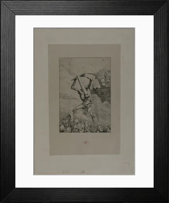 Framed Print : Third Future, plate six from Eve and the Future, 1880. Creator: Max Klinger Framed Print : Third Future, plate six from Eve and the Future, 1880. Creator: Max Klinger