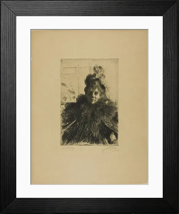 Framed Print : Gerda Hagborg III, 1896. Creator: Anders Leonard Zorn Framed Print : Gerda Hagborg III, 1896. Creator: Anders Leonard Zorn