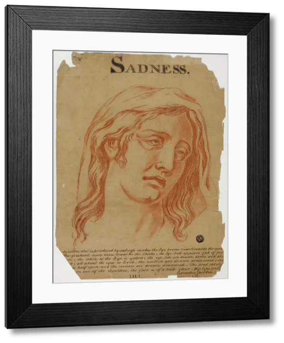 Framed Print : Sadness, after 1698. Creator: Eduardus Jacobus Framed Print : Sadness, after 1698. Creator: Eduardus Jacobus