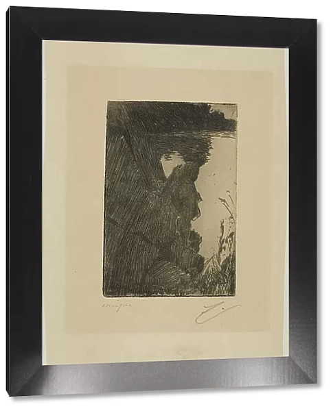 Bather (Evening) I (Zinc etching), 1896. Creator: Anders Leonard Zorn