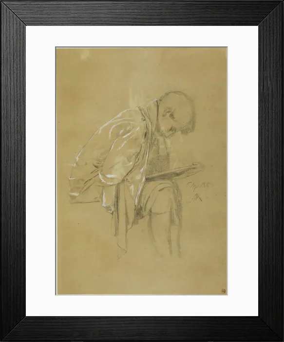 Framed Print : The Chronicler (recto and verso), April 5, 1888 (recto); April 6, 1888 (verso). Creator: Max Klinger Framed Print : The Chronicler (recto and verso), April 5, 1888 (recto); April 6, 1888 (verso). Creator: Max Klinger
