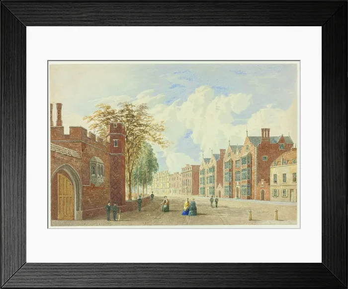 Framed Print : High Street, Eton, c. 1845. Creator: George Pyne Framed Print : High Street, Eton, c. 1845. Creator: George Pyne