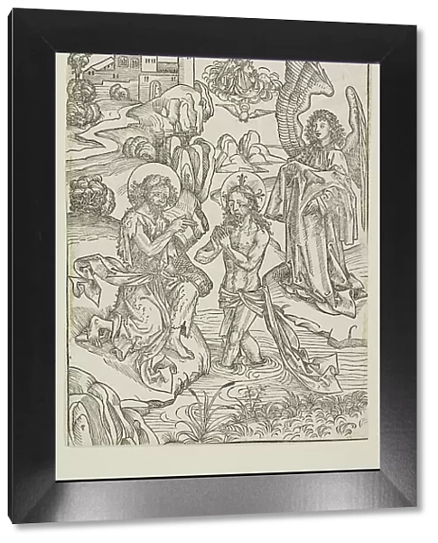 The Baptism of Christ (verso); The Circumcision of Christ (recto), pages 34 and 33... 1491. Creator: Michael Wolgemut