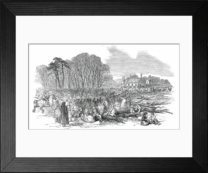 Framed Print : The Tenantry and Pitmen assembling at The Towers, at Poynton, 1850. Creator: Unknown. The Tenantry and Pitmen assembling at The Towers, at Poynton, 1850. Creator: Unknown Framed Print : The Tenantry and Pitmen assembling at The Towers, at Poynton, 1850. Creator: Unknown. The Tenantry and Pitmen assembling at The Towers, at Poynton, 1850. Creator: Unknown