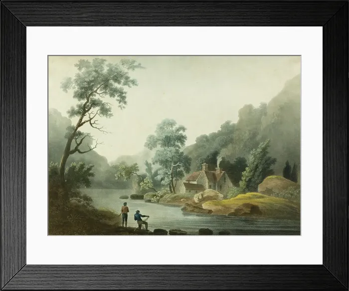 Framed Print : Between Crogen & Llandrillo on the R. Dee, published 1793. Creator: Francis Jukes Framed Print : Between Crogen & Llandrillo on the R. Dee, published 1793. Creator: Francis Jukes