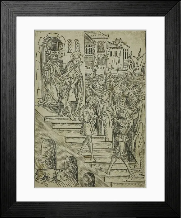 Framed Print : Christ Presented to the People, page 73 from the Treasury (Schatzbehalter), 1491. Creator: Michael Wolgemut Framed Print : Christ Presented to the People, page 73 from the Treasury (Schatzbehalter), 1491. Creator: Michael Wolgemut